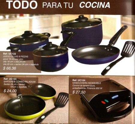 JUEGO OLLAS 8 PIEZAS, SARTENES COMBO PALADIUM, SANDUCHERA INOXIDABLE