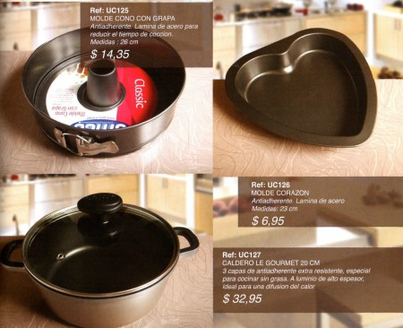 MOLDE CONO CON GRAPA, MOLDE CORAZON, CALDERO LE GOURMET 20 CM